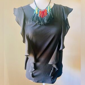 Cascade Ruffle Sleeveless Tank